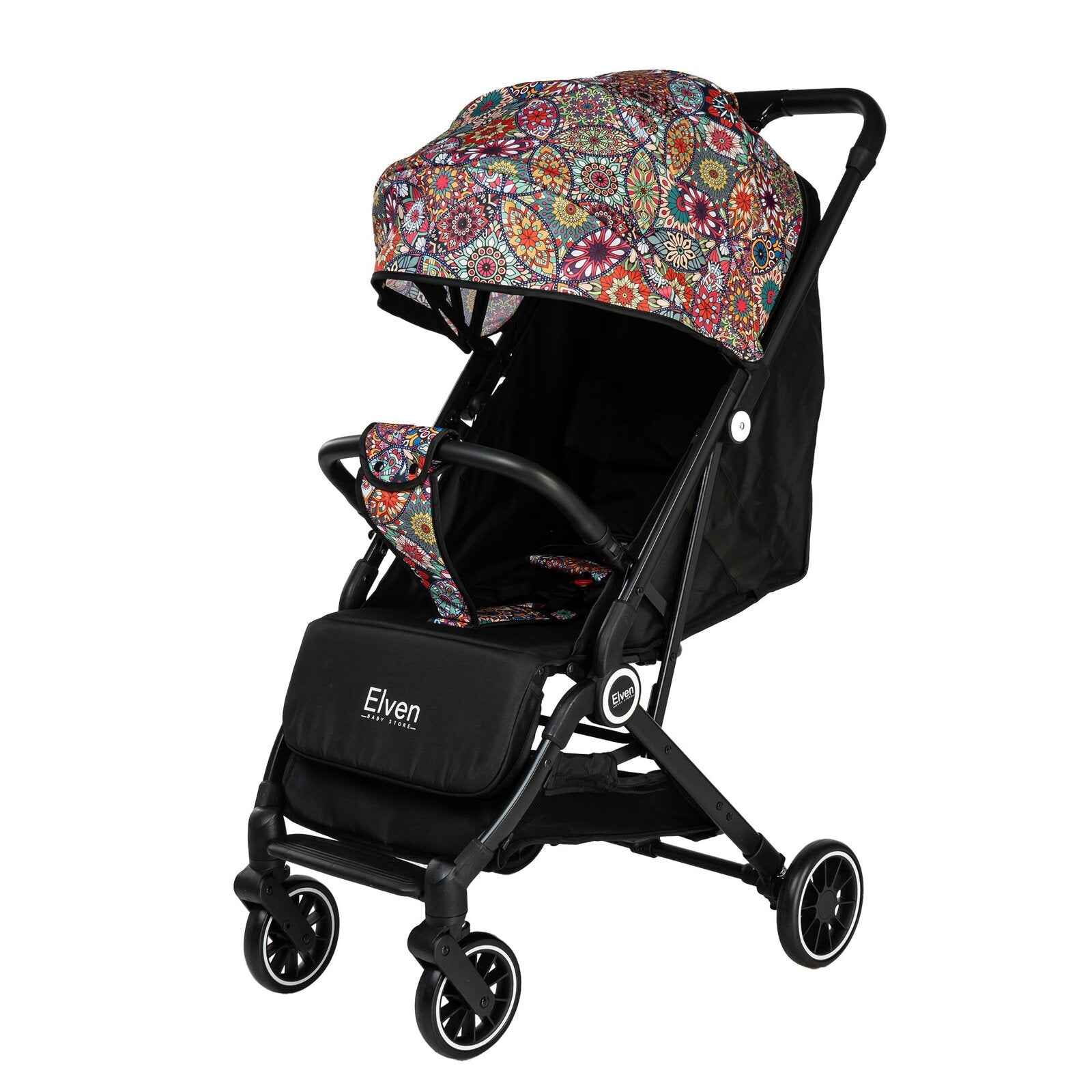 MamaLaps Elven baby stroller EasyFlyer (Pink Designed Canopy)